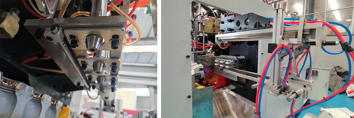 blow pin and robot arm pasador de soplado y brazo robótico