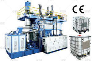 Máquina de moldeo por soplado y extrusión de contenedores de HDPE con tanque IBC de 3 capas