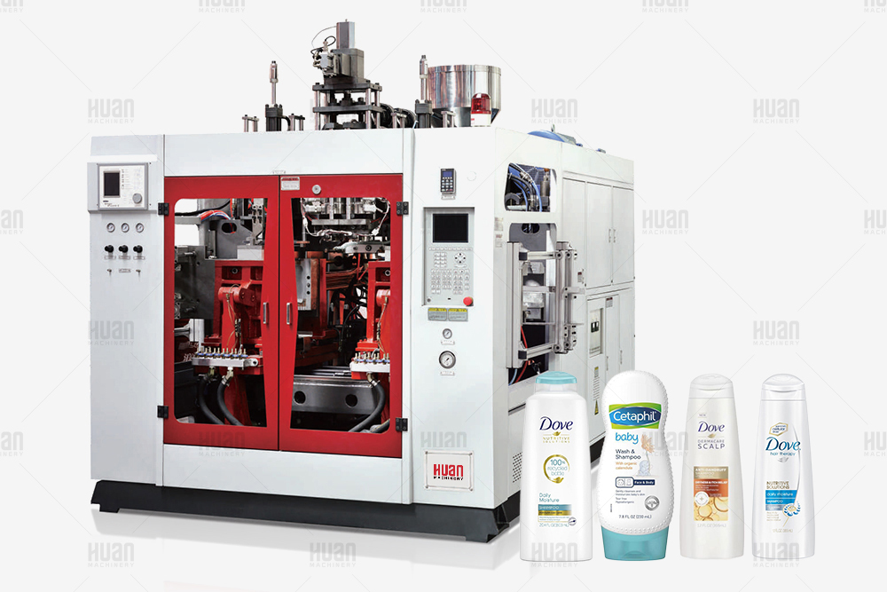 Máquina de moldeo por soplado y extrusión de botellas de champú de HDPE