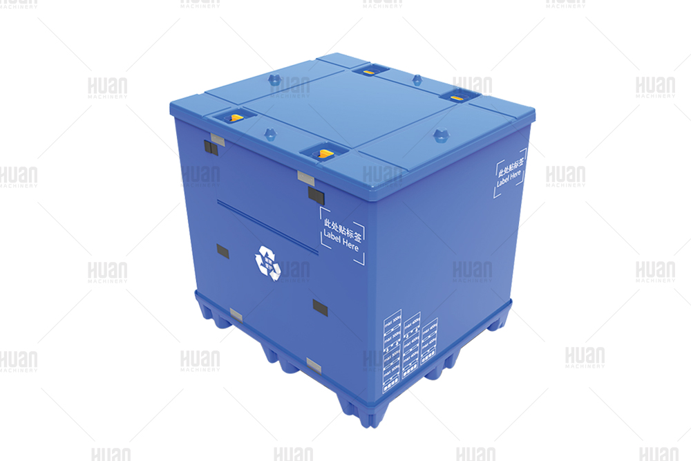 Contenedor de almacén de paquete de manga de caja de paleta de plástico retornable plegable plegable de HDPE de plástico