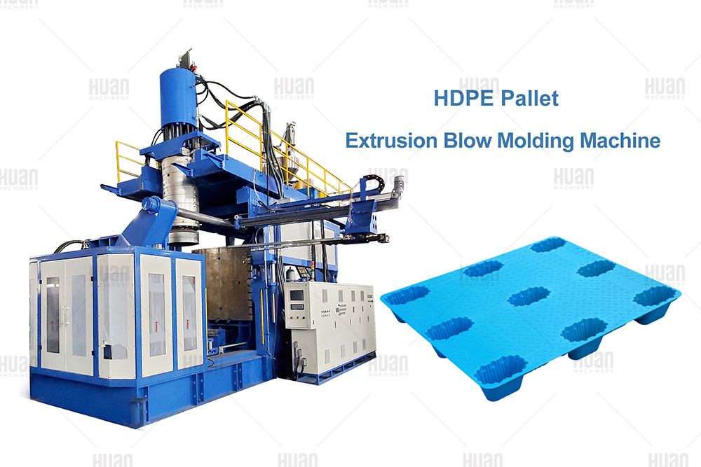 Máquina de moldeo por soplado de extrusión de plástico para paletas de nueve pies