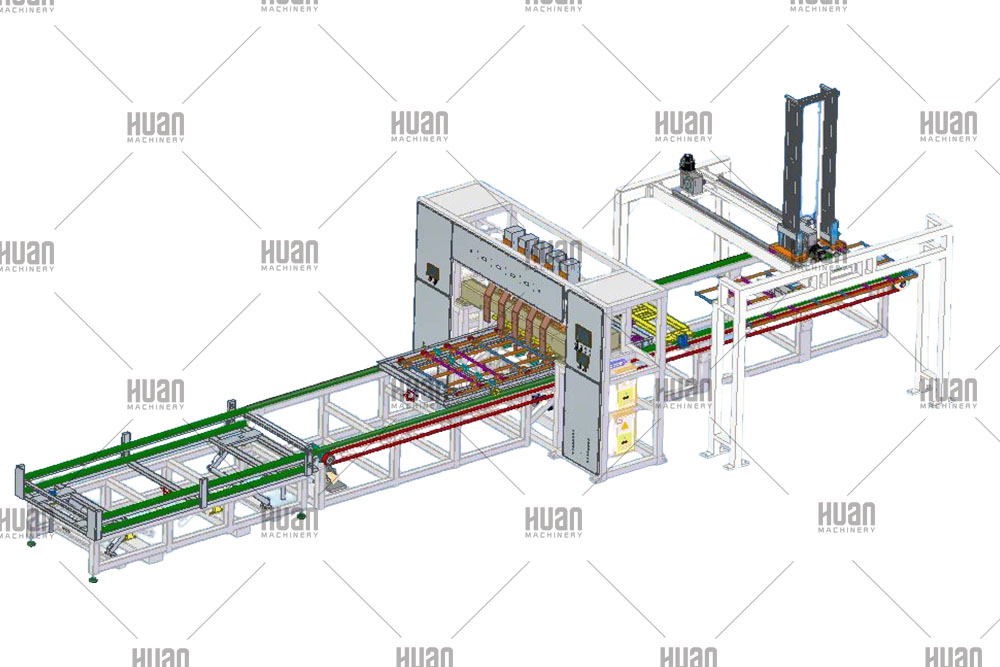 Máquina automática de soldadura de marcos de paletas para bolsas de asfalto | 500 fotogramas/día | Sistema MIG