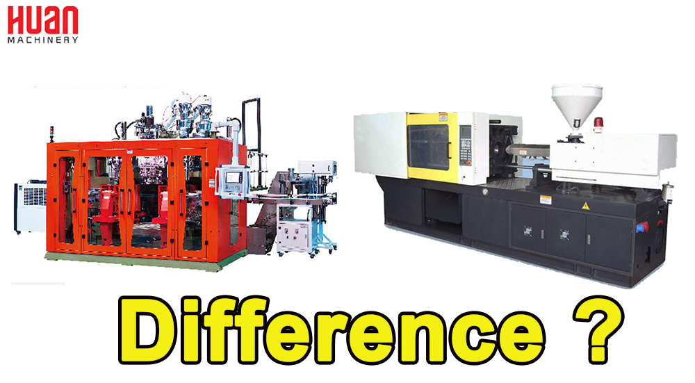 ¿Cuál es la diferencia entre una máquina de moldeo por extrusión y soplado y una máquina de moldeo por inyección?