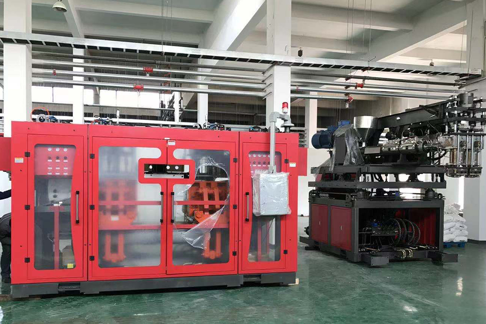 Máquina de moldeo por soplado y extrusión multicapa HJS100FD-2T-3P para bidón apilable