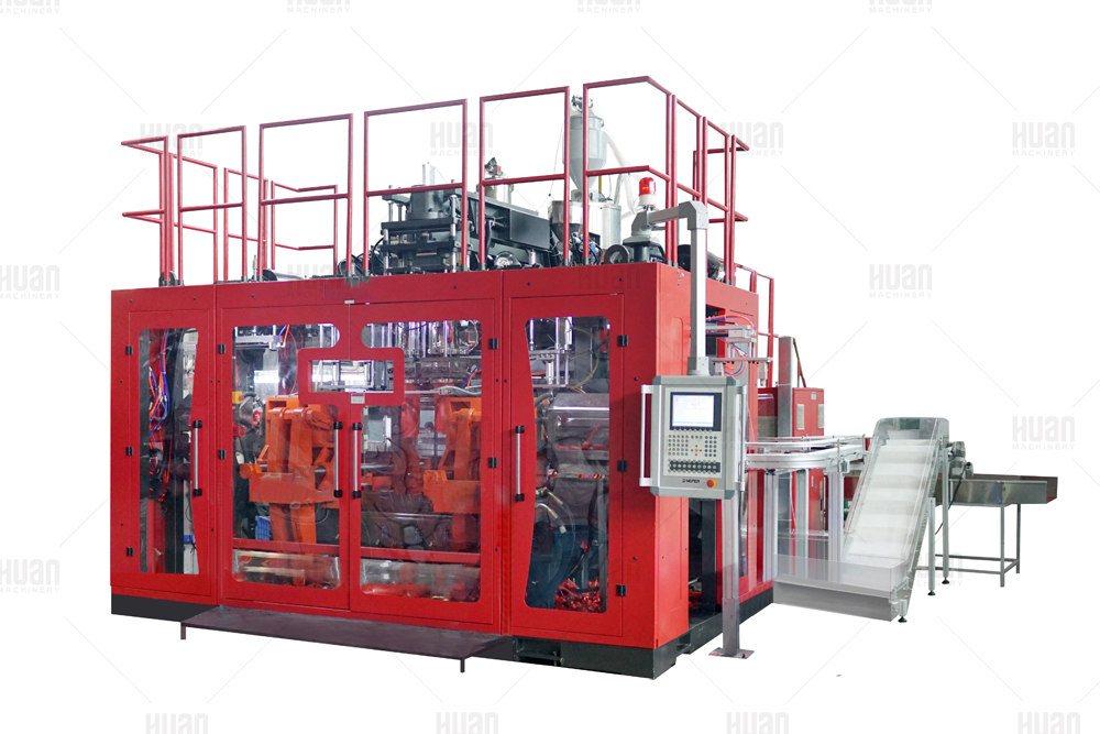 Máquina de moldeo por soplado y extrusión multicapa HJS100FD-2T-3P para bidón apilable