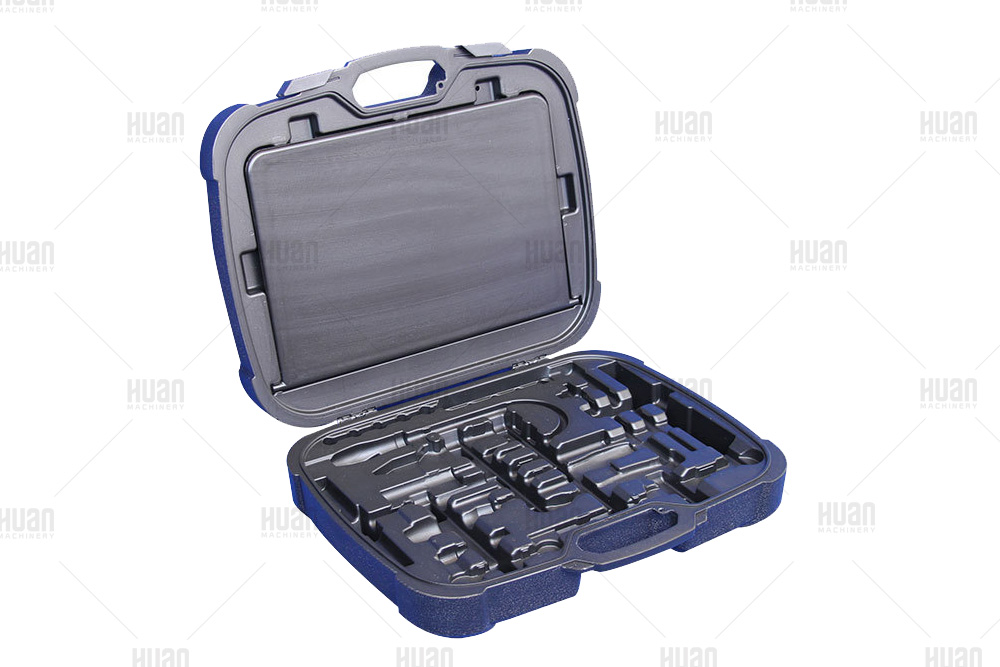 Caja de herramientas de transporte de manejo de plástico duro de capas dobles OEM ODM