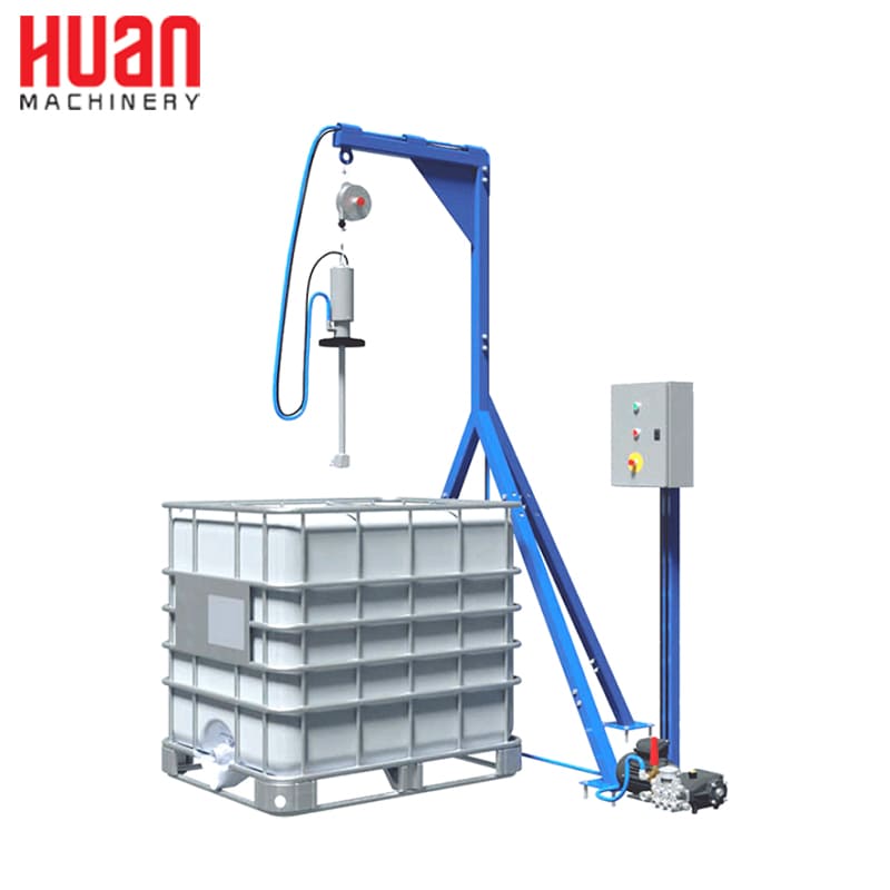 Sistema de limpieza de tanques IBC lavadora de contenedores ibc reacondicionada
