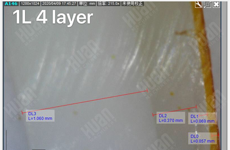 Perfil de botella de 4 capas