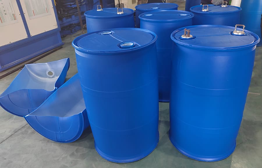 Máquina de moldeo por extrusión-soplado de tambor azul máquina de 200 litros