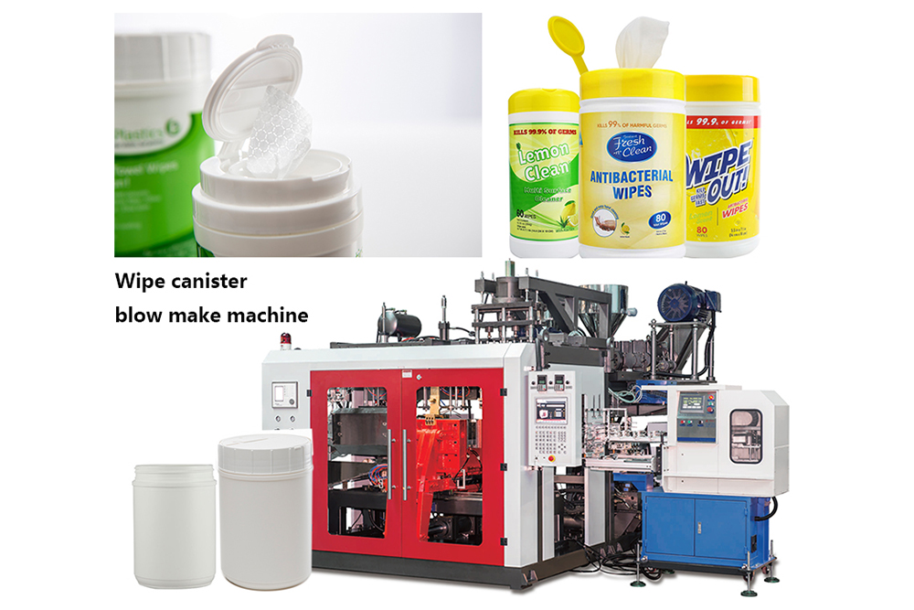 Productos novedosos, toallitas secas de plástico hdpe, toallitas desinfectantes, recipiente para toallitas húmedas, máquina de fabricación de moldeo por soplado por extrusión