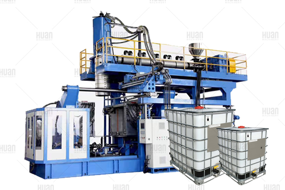 Máquina para fabricar moldes por soplado y extrusión de contenedores de plástico de 1000 litros de HDPE Ibc Tote