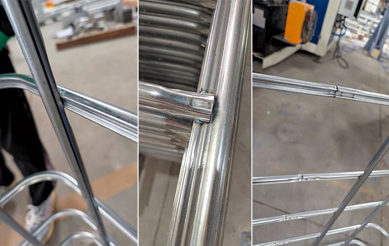 Efecto de la m&aacute;quina para fabricar jaulas IBC