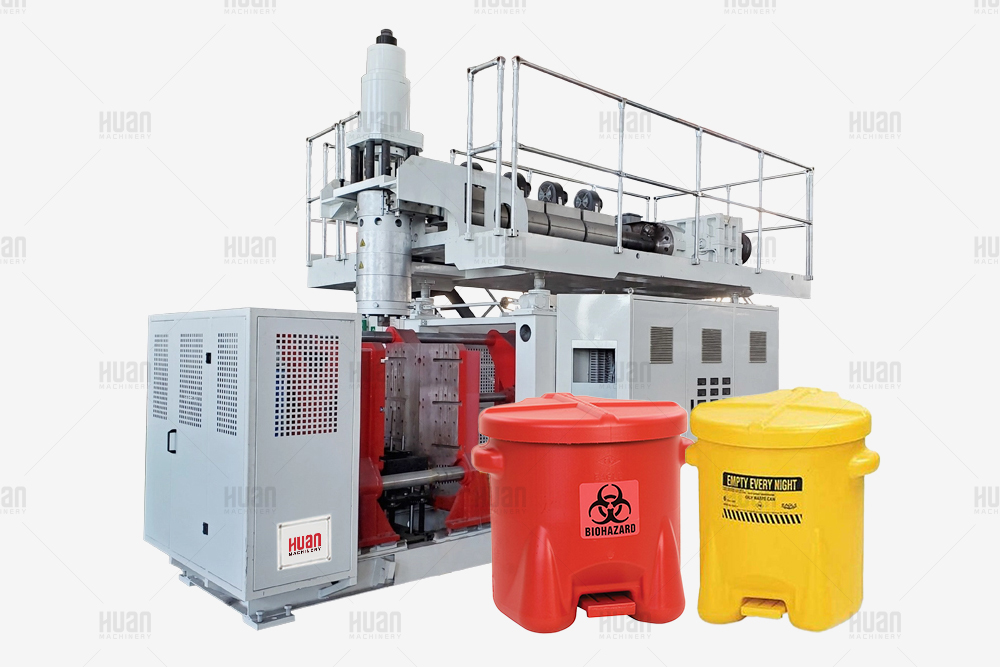 14 galones 3L 5L 10L 12L Pe Contenedor de residuos médicos Máquina de moldeo por soplado Máquina de moldeo por soplado de extrusión de latas de residuos de HDPE
