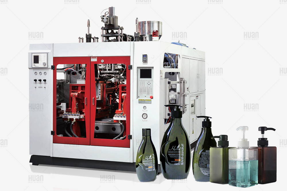 Máquina de moldeo por soplado de extrusión de botella de detergente de lavandería de champú químico diario de HDPE