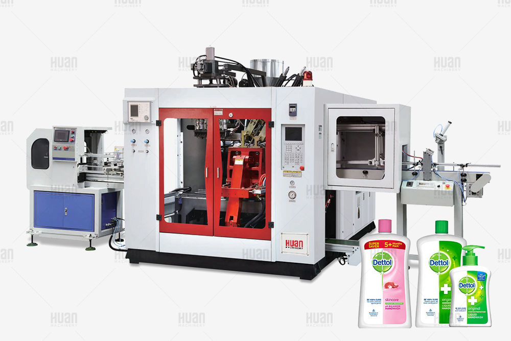 Máquina de moldeo por soplado y extrusión de Plstic HDPE para botellas de lavado de manos