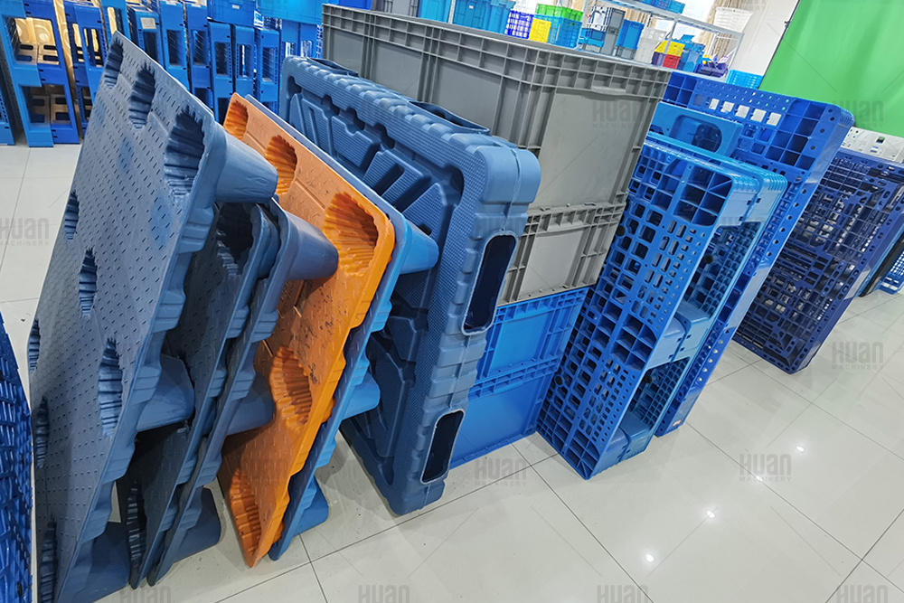 Paleta de plástico HDPE de nueve pies para trabajo pesado Paleta de tamaño estándar 1500x1500